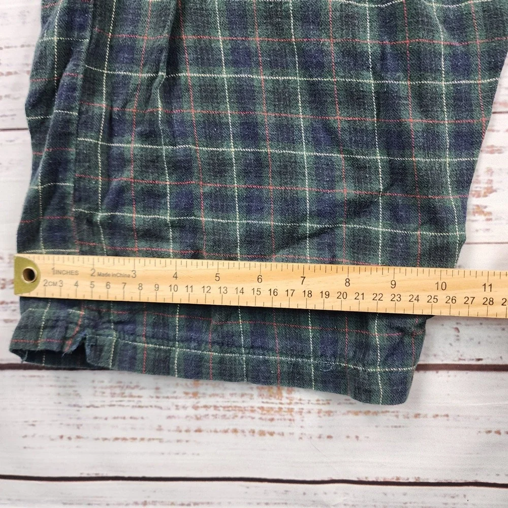 Polo Ralph Lauren Flannel Pajama Pants Men's XL Green Navy Plaid Cotton
